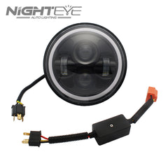1 Set NIGHTEYE Brand 7inch  60W Hi/Low Beam LED Headlamp with large aperture for Harley Jeep - NIGHTEYE AUTO LIGHTING