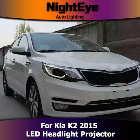NightEye Kia K2 Headlights 2015 New K2 Rio LED Headlight High Beam Parking Fog Lamp