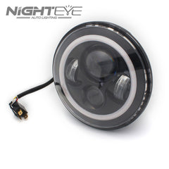 1 Sets Nighteye Bradn 60W Hi/Low Beam LED Headlamp with angel eyes For Harley Jeep - NIGHTEYE AUTO LIGHTING