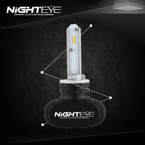 NIGHTEYE 8000LM 50W LED Light Car Headlight Bulb Lamp