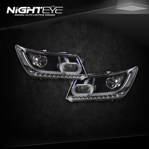 NightEye Dodge Journey Headlights 2008-2015 New JCUV LED Headlight