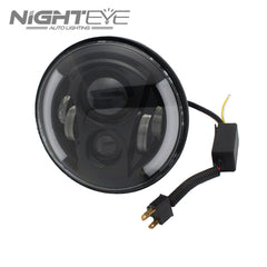 1 Set NIGHTEYE Brand 7inch  60W Hi/Low Beam LED Headlamp with two half-aperture for Harley Jeep - NIGHTEYE AUTO LIGHTING