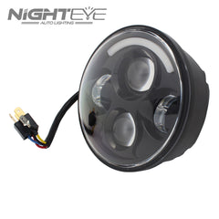 1 Set NIGHTEYE Brand 7inch  60W Hi/Low Beam LED Headlamp with 1/4 aperture for Harley Jeep - NIGHTEYE AUTO LIGHTING