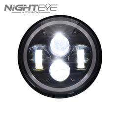1 Set NIGHTEYE Brand 7inch  60W Hi/Low Beam LED Headlamp with large aperture for Harley Jeep - NIGHTEYE AUTO LIGHTING
