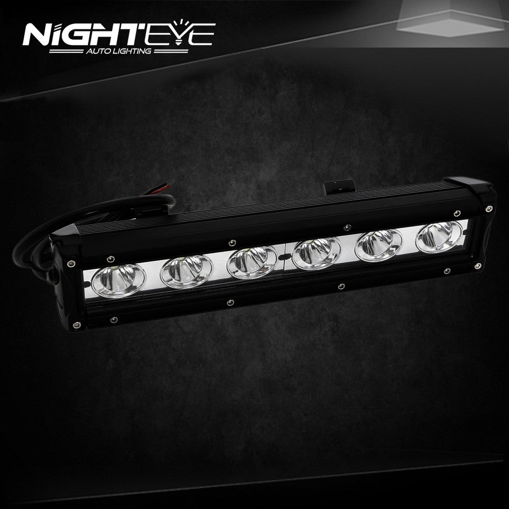 NIGHTEYE 4D 30W Cree LED Light Bar for Work Indicators Driving Offroad Boat Car Tractor Truck
