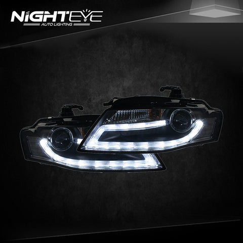 NightEye Audi A4 B8 Headlights 2009-2012 A4L LED Headlight