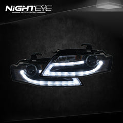 NightEye Audi A4 B8 Headlights 2009-2012 A4L LED Headlight - NIGHTEYE AUTO LIGHTING