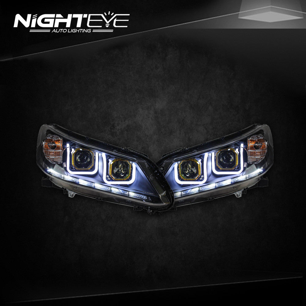 Eagle Eyes Right Passenger Side LED DRL Headlight For 2013-2015 Honda Accord Sedan