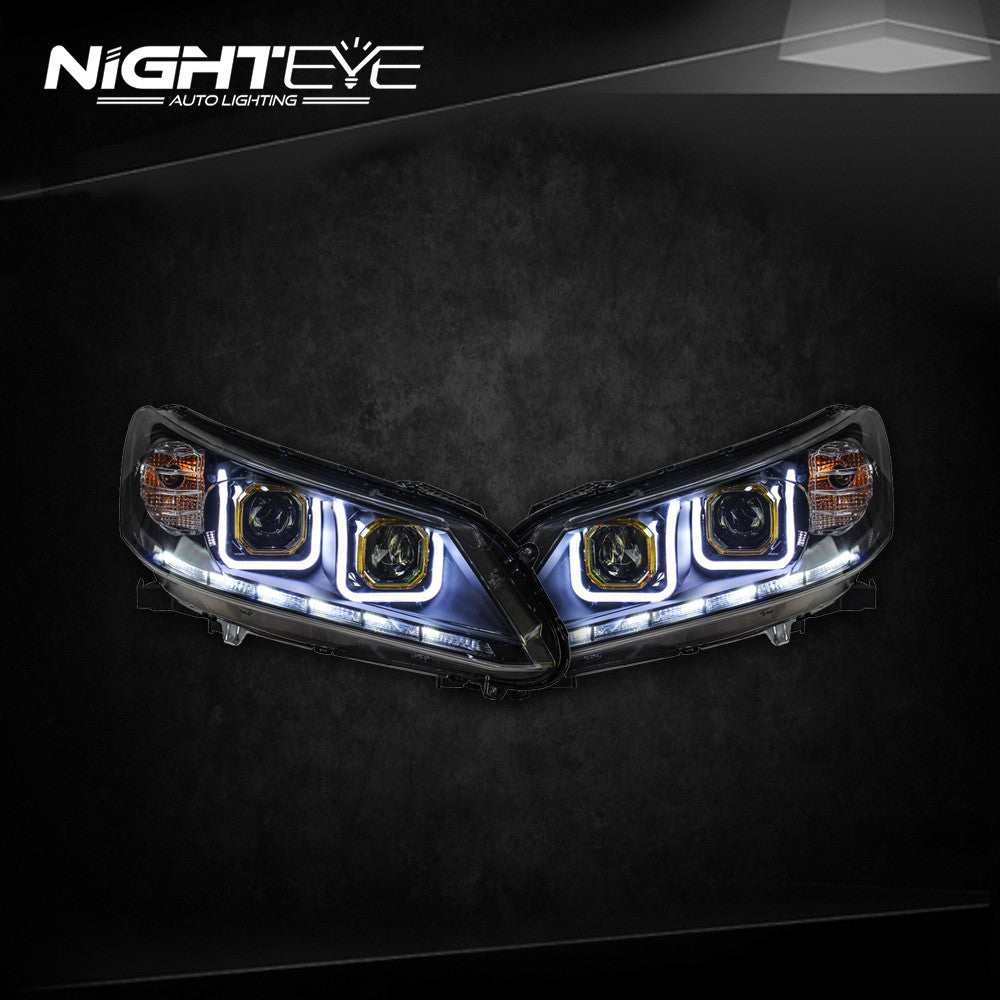 NightEye Honda Accord Headlights 2014-2015 New Accord 9 LED Headlight