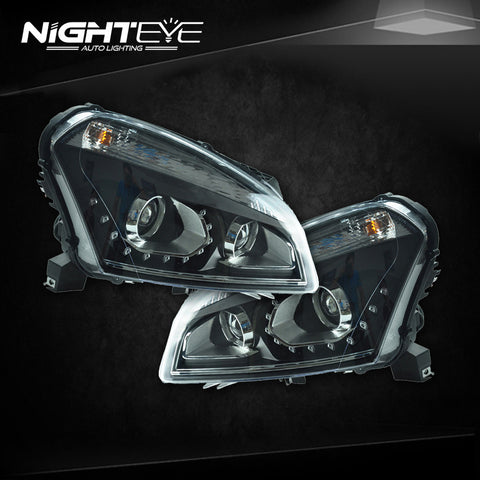 NightEye Nissan Qashqai Headlights Europe Design LED Headlight