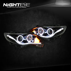 NightEye Toyota Corolla Headlights 2011-2013 Angel Eye LED Headlight - NIGHTEYE AUTO LIGHTING