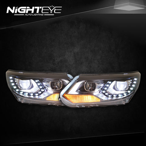 NightEye VW Tiguan Headlights 2013 New Tiguan LED Headlight LED DRL Bi Xenon Lens Headlight