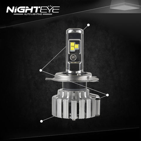 NIGHTEYE A333 9000LM 80W Car LED Headlights H4